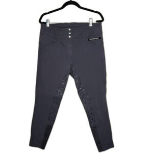 Romfh Isabella Full Grip Breeches Dark Grey High Rise Full Seat Size 34R